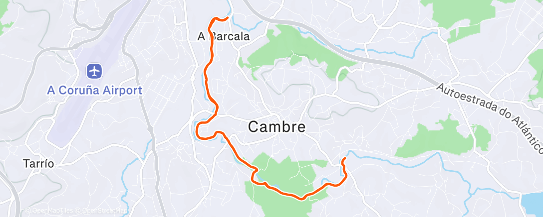 Карта физической активности (Afternoon Run)