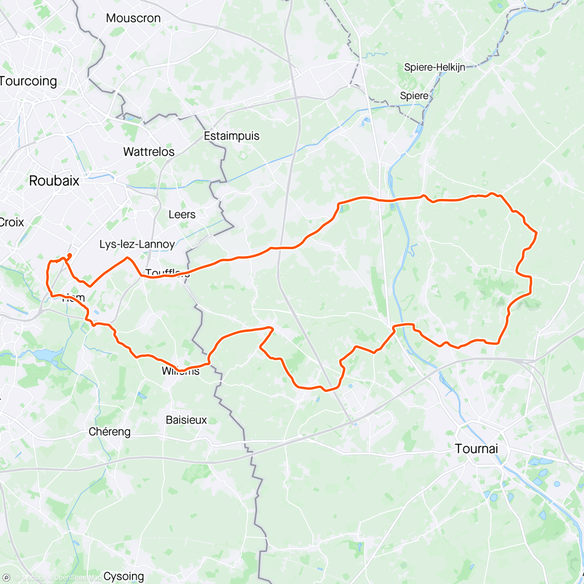 Map of the activity, A 4 autour du Saint Aubert