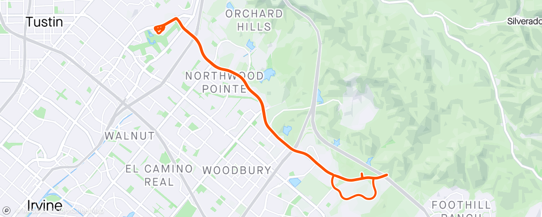 Map of the activity, Afternoon Ride 3x28 portola