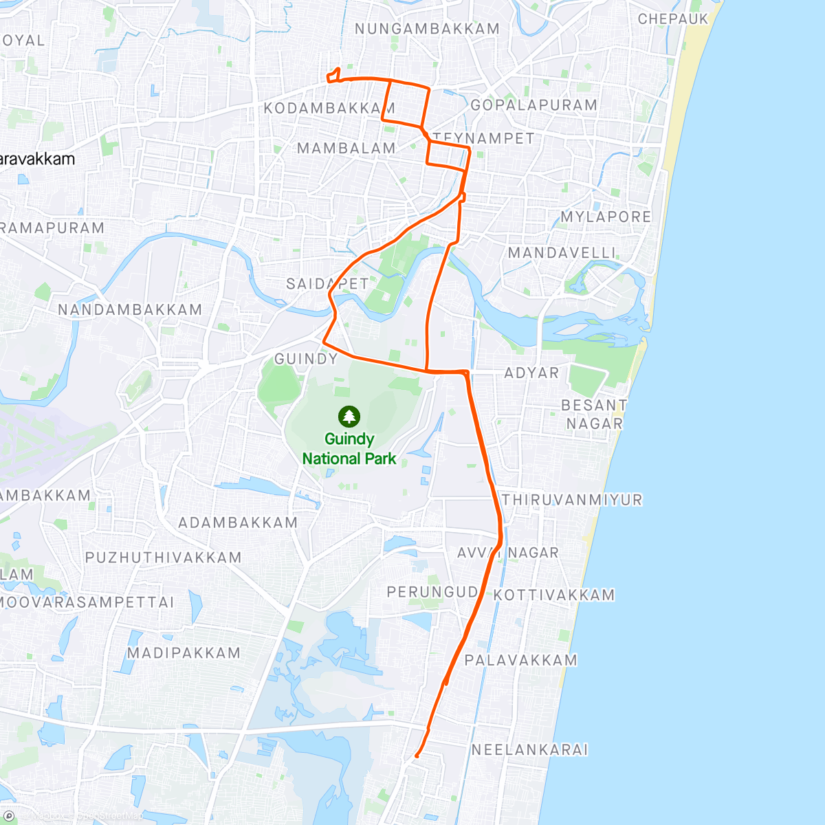 Map of the activity, Ride to trustpuram