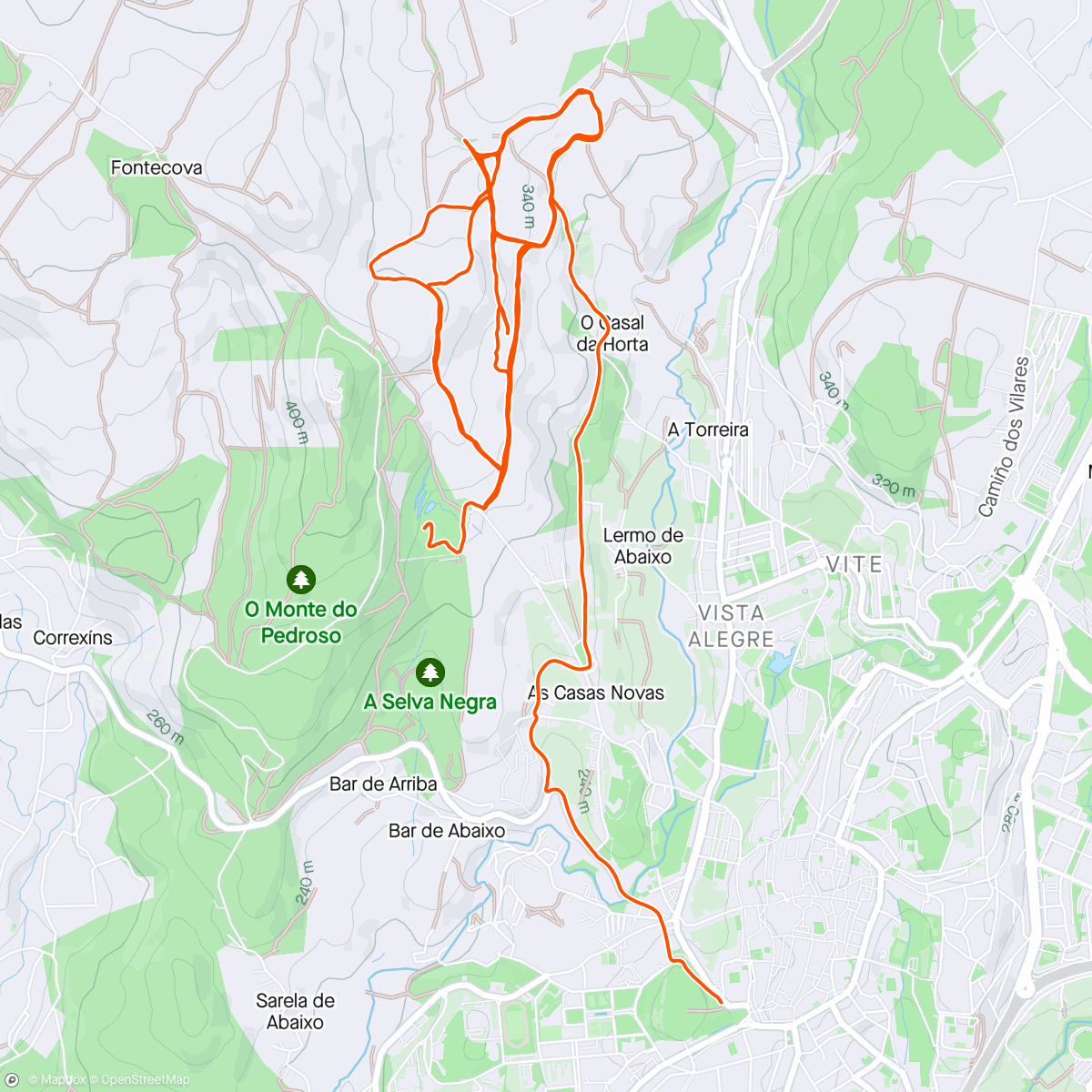 Map of the activity, Seguimos con cuestas