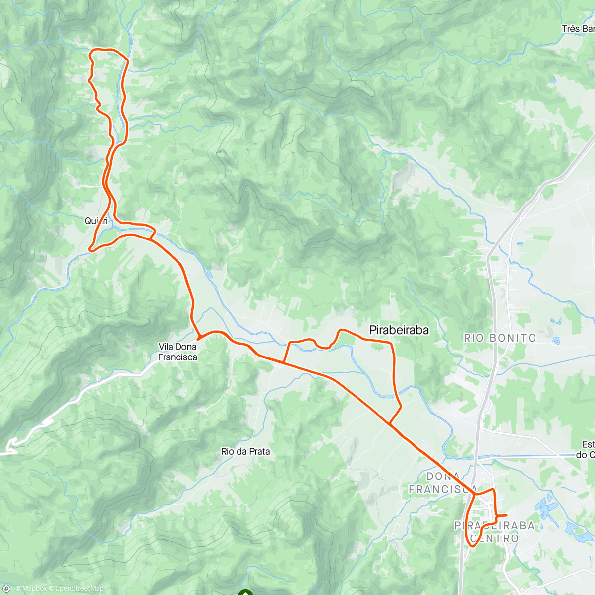 Map of the activity, Giro de Páscoa