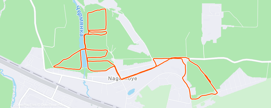 Map of the activity, Утренний забег