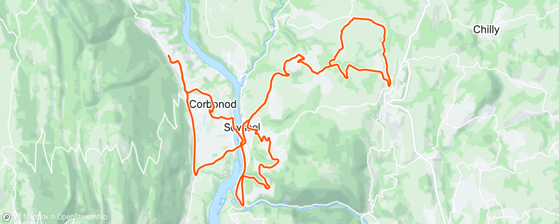 Map of the activity, Sortie vélo dans l'après-midi