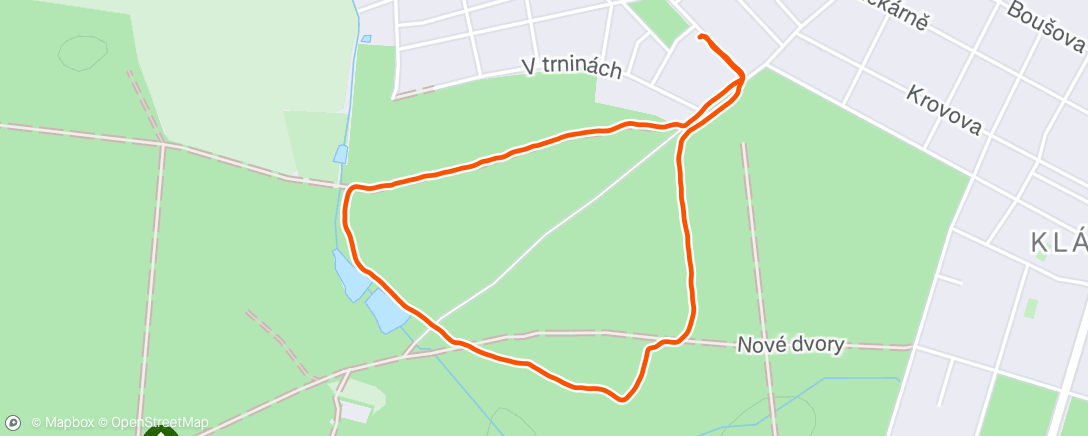 Map of the activity, Morning Trail Run