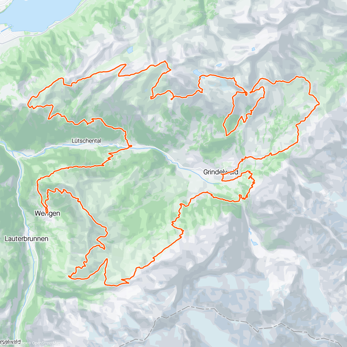 Map of the activity, Eiger Ultra 101 😱