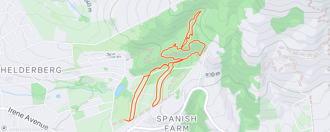 Map of the activity, Evening Run