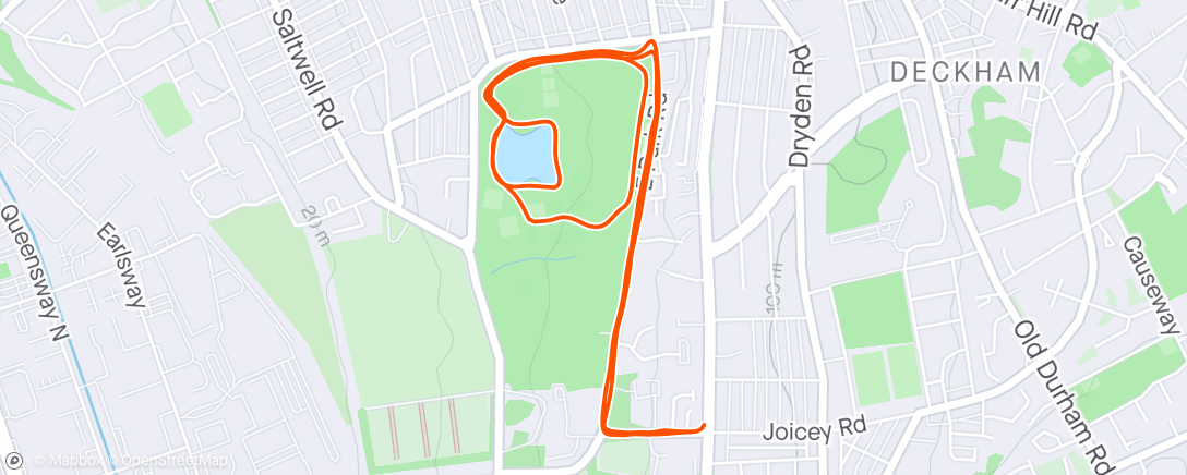 Map of the activity, Nice steady jog