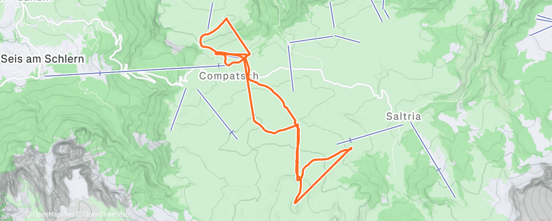 Map of the activity, Afternoon Snowboard