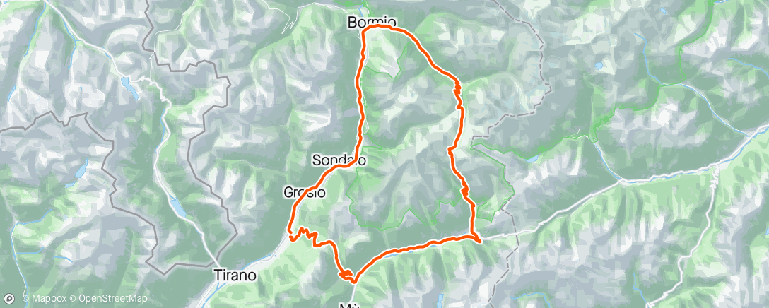 Map of the activity, Mortirolo-Passo Gavia