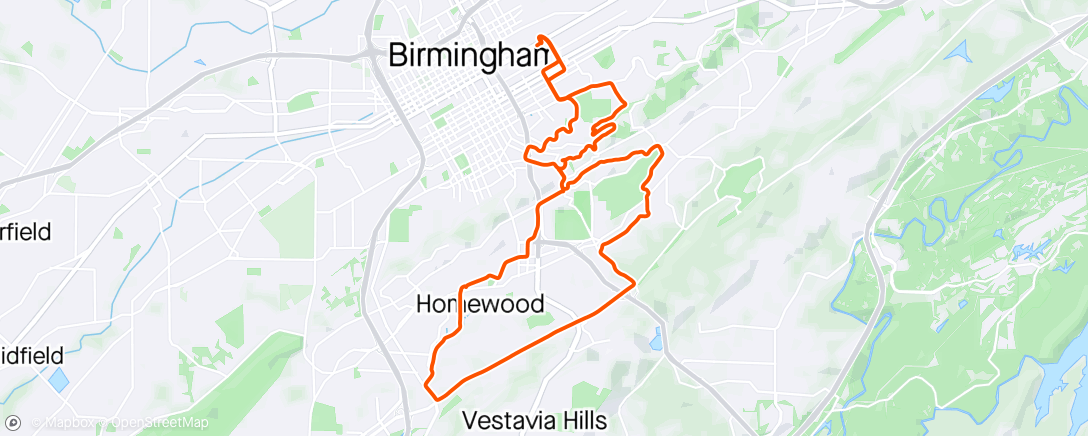 Map of the activity, Bike 5. First lifetime ride of the year.