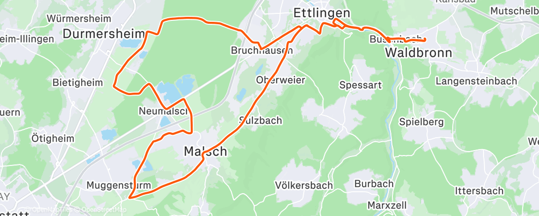 Карта физической активности (Lunch Gravel Ride)