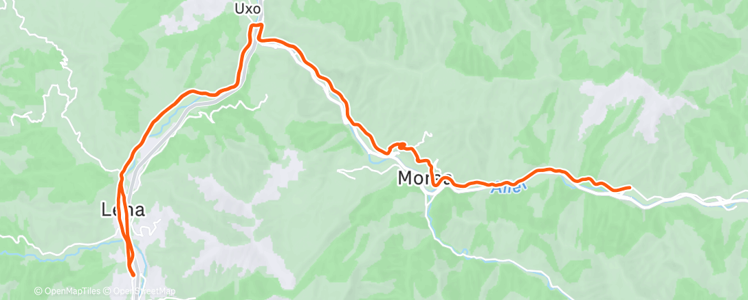 Карта физической активности (Bicicleta por la tarde)