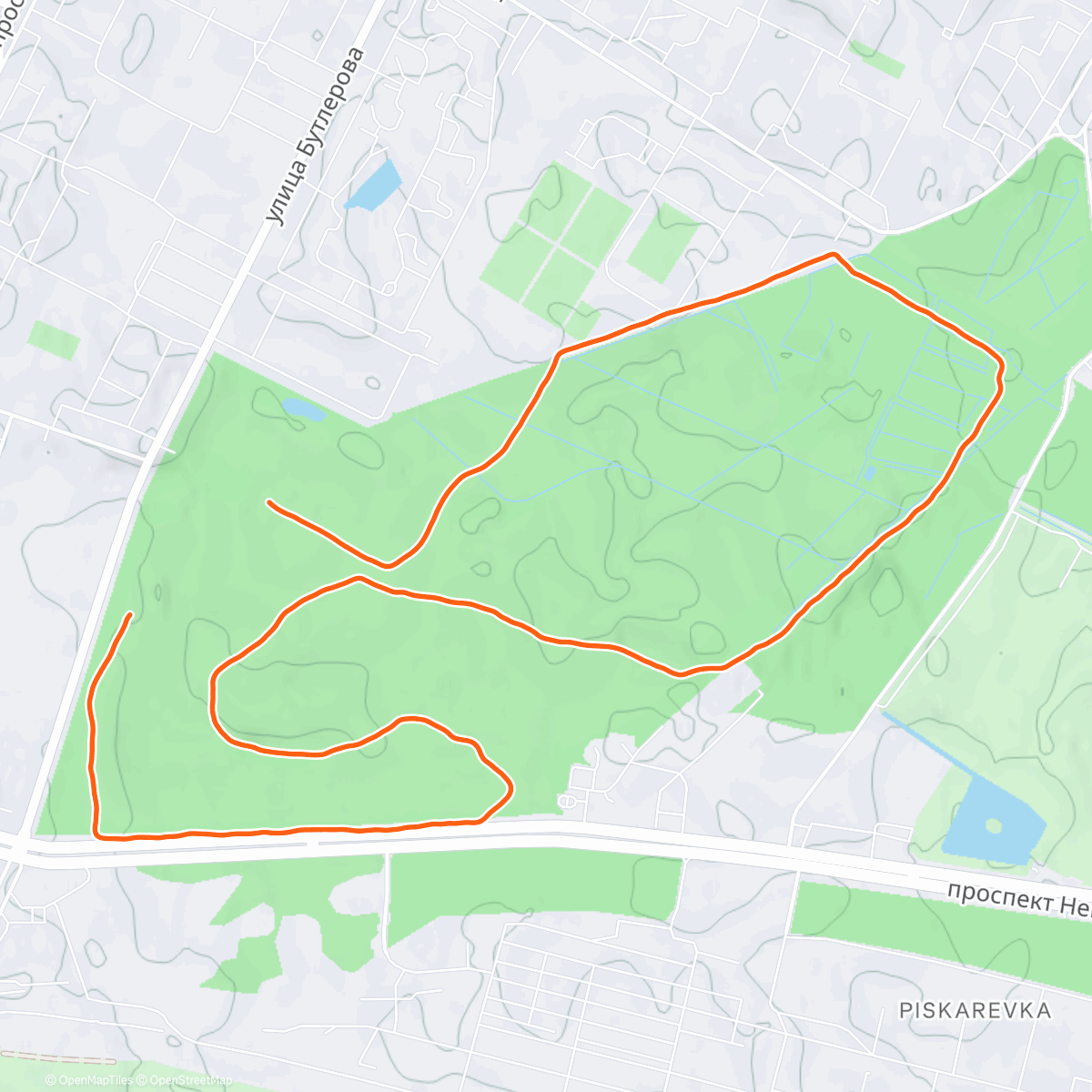 Map of the activity, Забег Дедов морозов, разминка перед 30