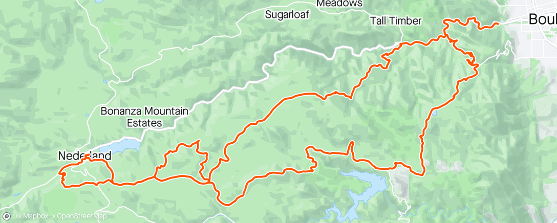 Map of the activity, Last day in the Rockies for a bit.