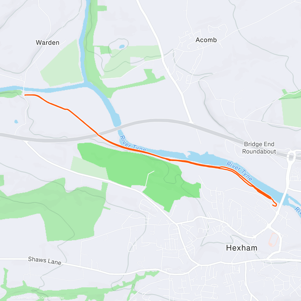 Map of the activity, TrainAsOne Threshold run. I somehow managed to hit the targets.