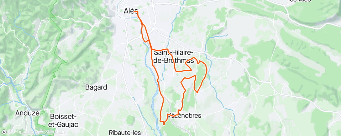 Map of the activity, Gravel dans l'après-midi