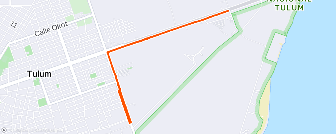 Map of the activity, Evening Run