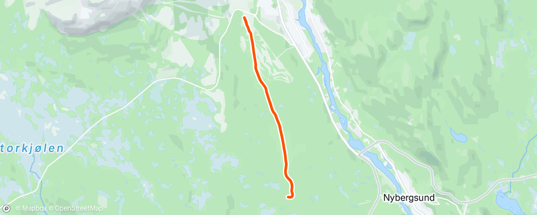 Map of the activity, En längdåkningskväll till