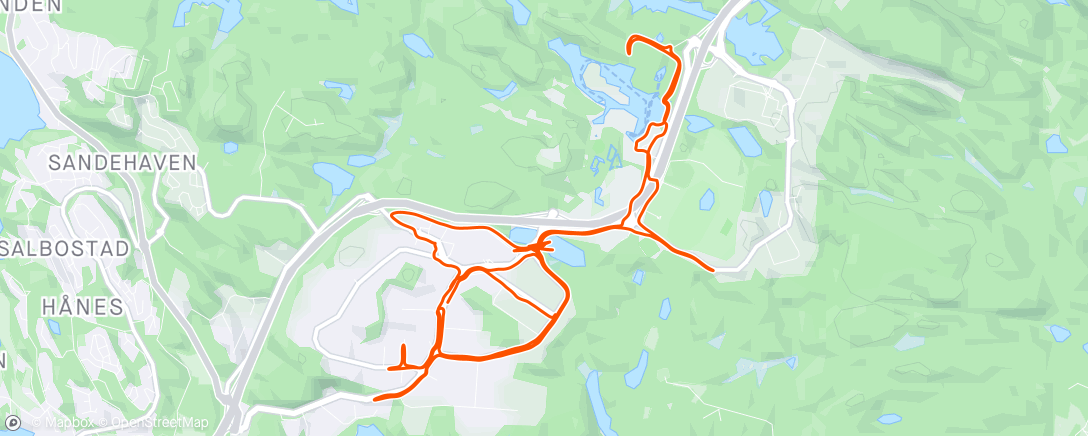 Map of the activity, Gøy med service på bilen🤣