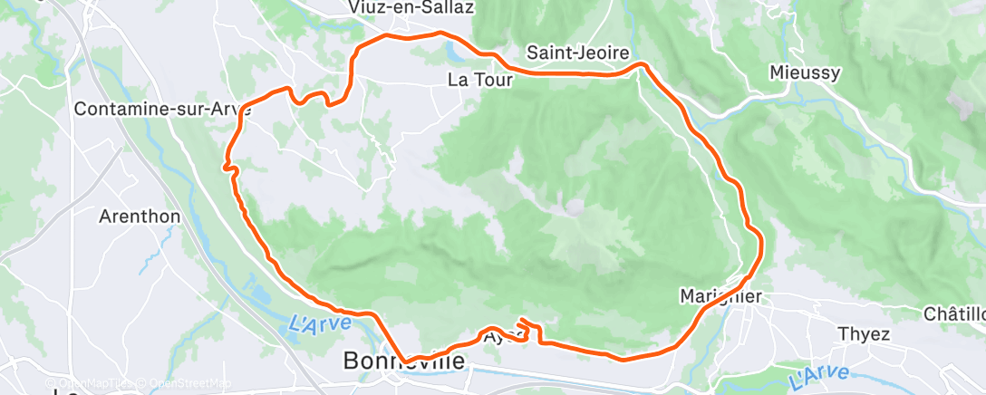 Карта физической активности (Morning Ride)