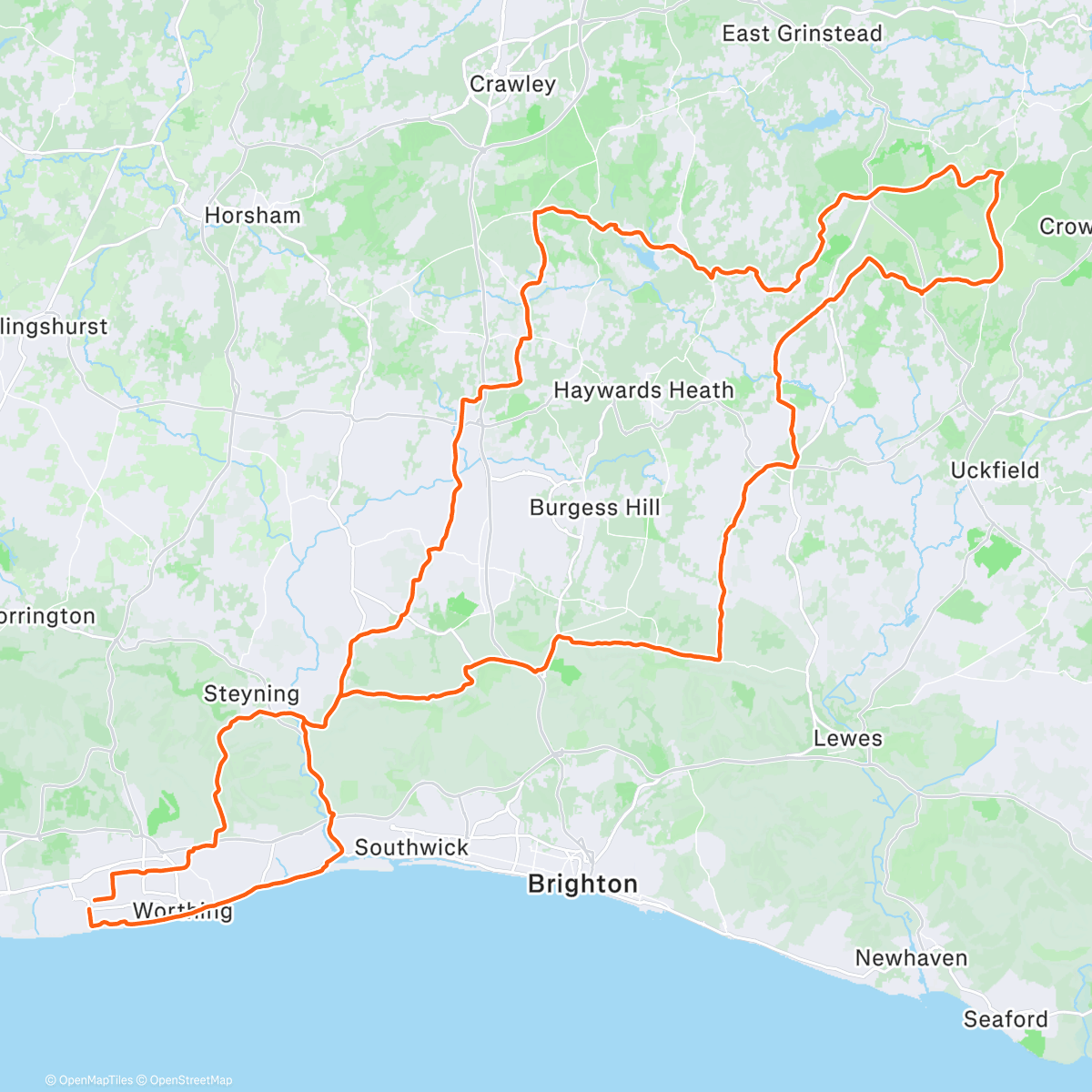 Map of the activity, Ashdown Forest - the land of never ending trees 🌲 🌳 🌴