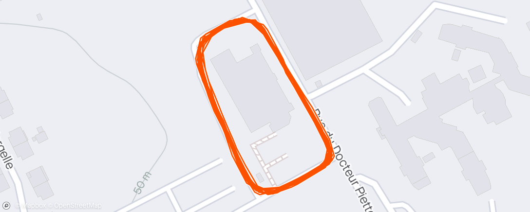 Map of the activity, Footing à la garde