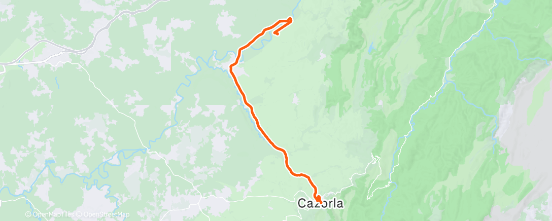 Map of the activity, Bicicleta por la tarde