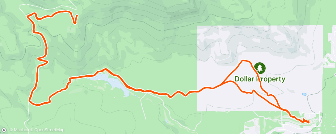 Map of the activity, Lunch Mountain Bike Ride