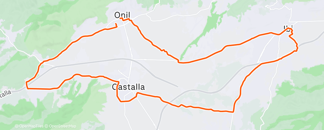 Map of the activity, Coffe Ride