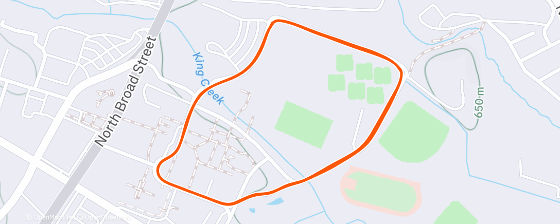 Map of the activity, Cycling