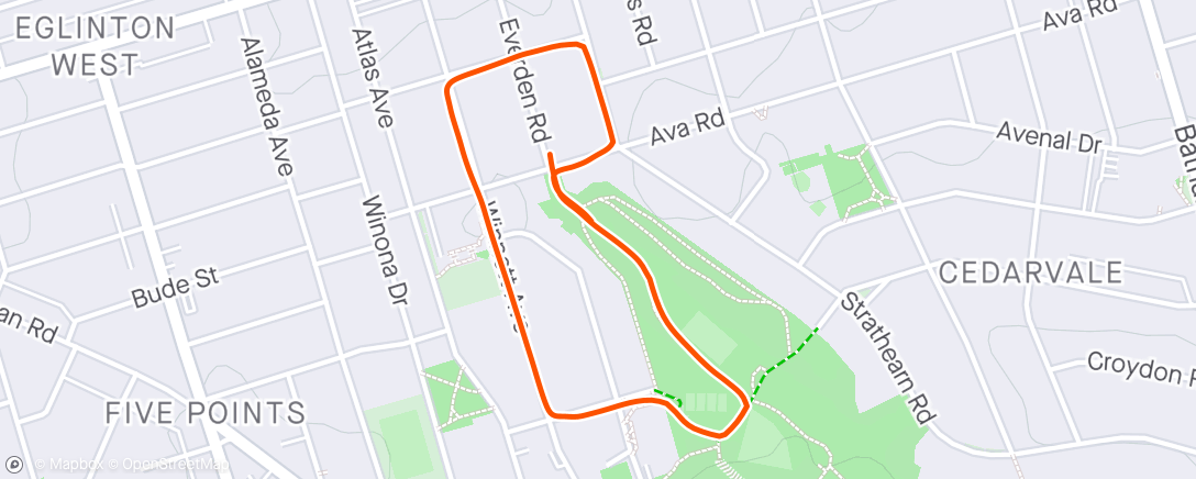 Map of the activity, Test Run