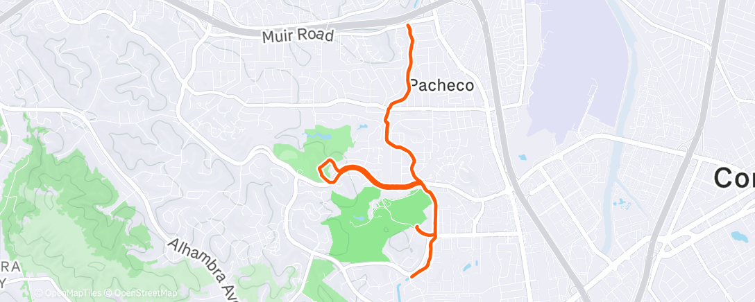 Map of the activity, Lunch Run