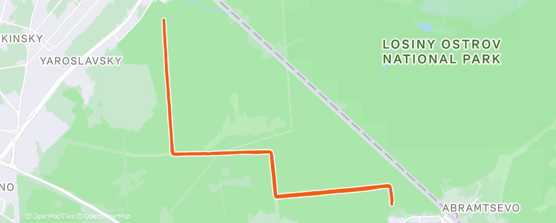 Map of the activity, Lunch Run