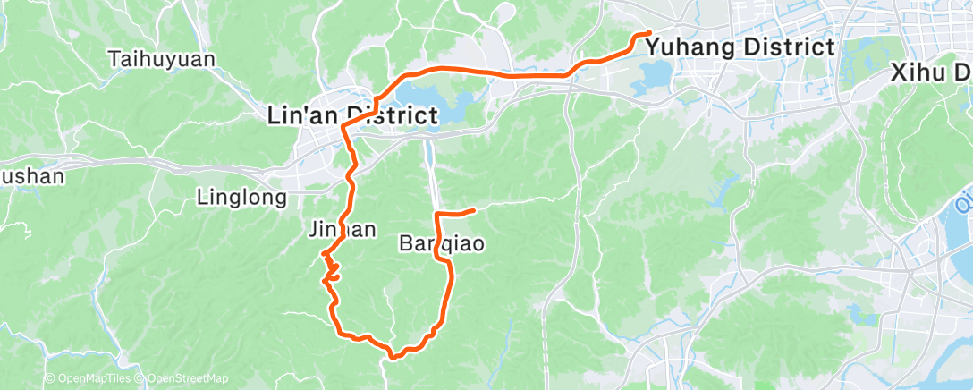 Map of the activity, 晨间骑行