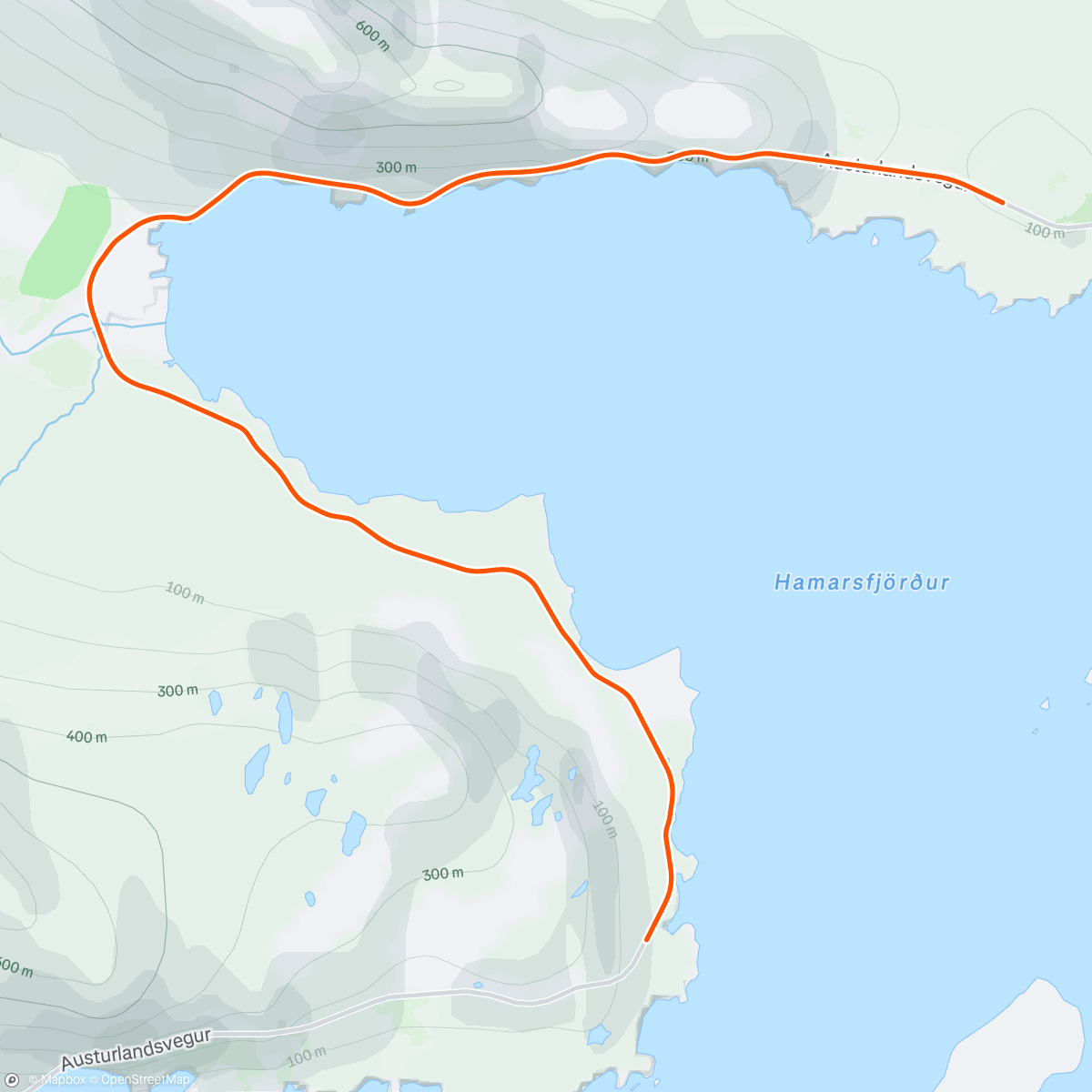 活动地图，ROUVY - GWA Iceland | Stage 5 - Coastal Djúpivogur