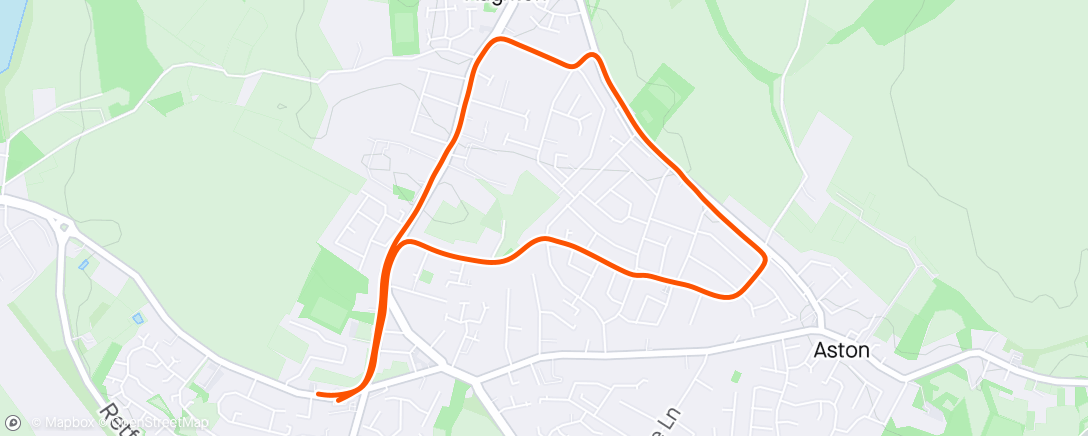 Map of the activity, Evening Run