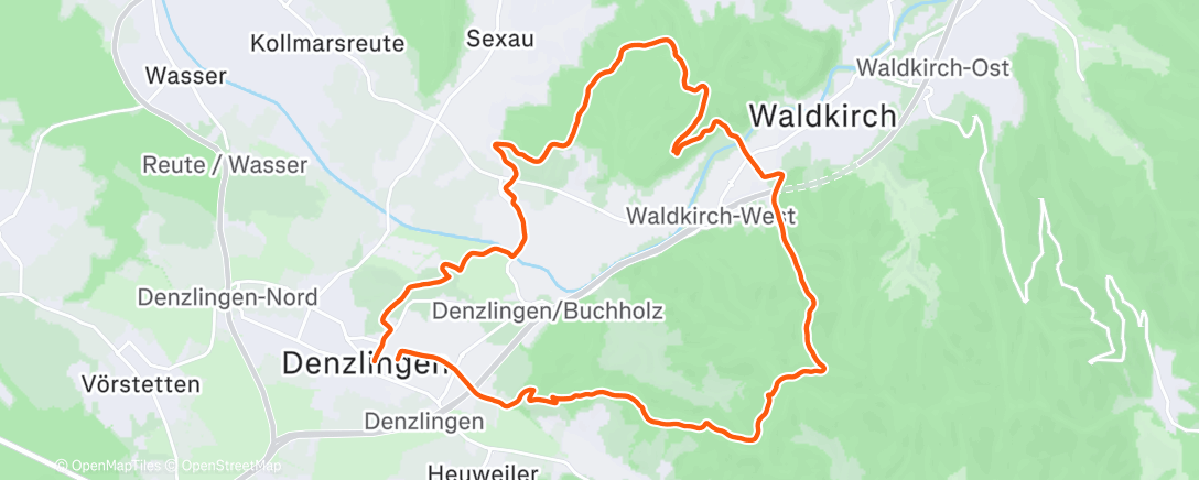 Map of the activity, Mountainbike-Fahrt zur Mittagszeit