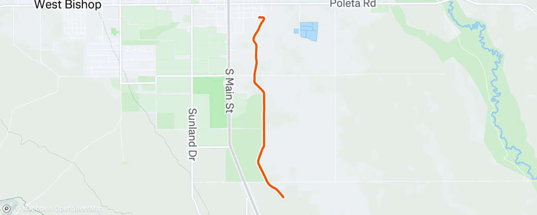 Map of the activity, Evening Run