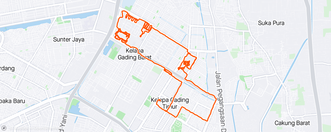 Map of the activity, Morning Run