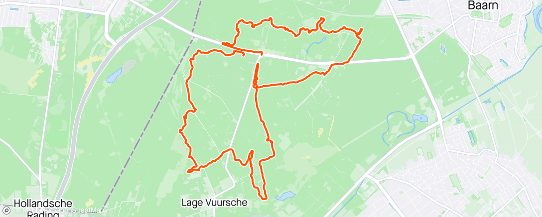 Mapa de la actividad (MTB Route Hooge Vuursche)