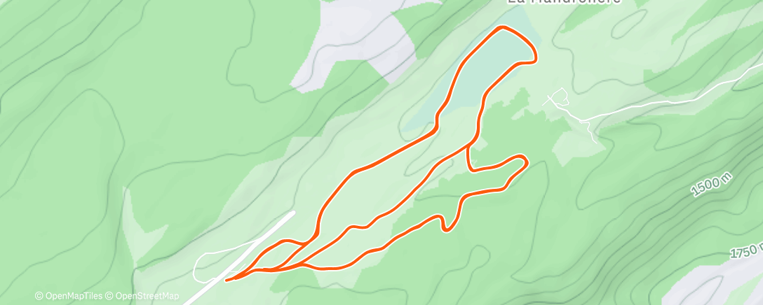 Map of the activity, Entraînement le midi