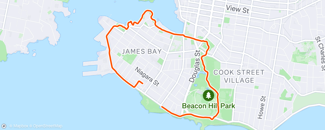 Map of the activity, Morning Run
