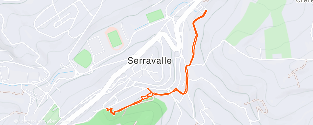 Map of the activity, Camminata dell'ora di pranzo