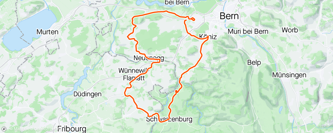 Map of the activity, Sunday Ride