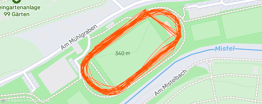 Map of the activity, Intervalle ballern mit Louis