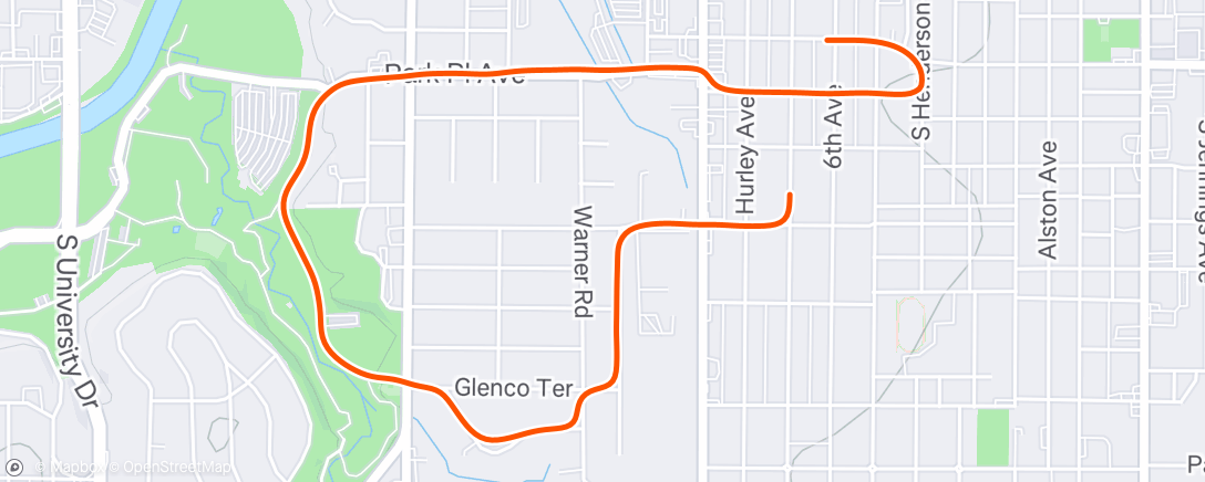 Map of the activity, Morning Run