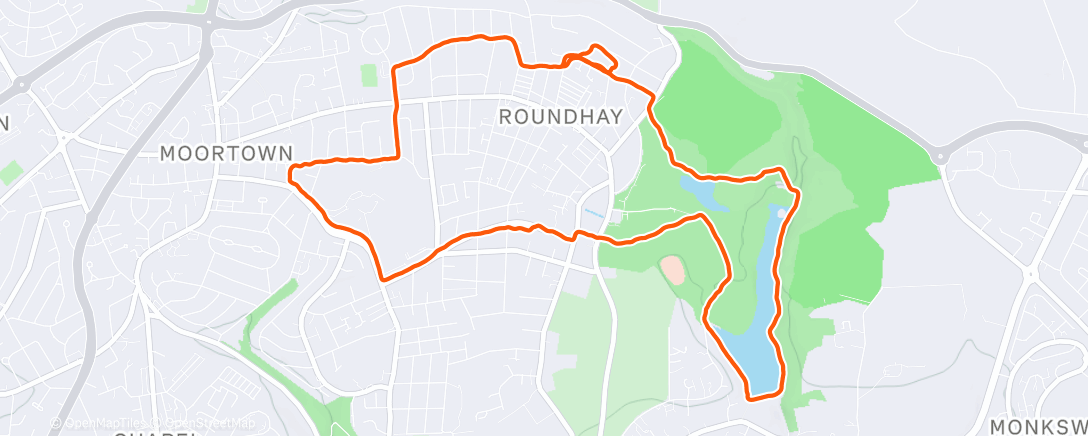 Map of the activity, Lunch Run