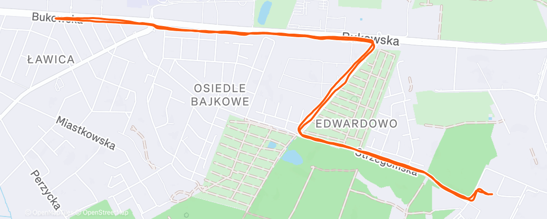 Map of the activity, Полуденный забег