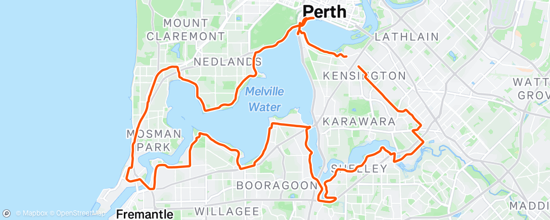 Map of the activity, Morning Ride